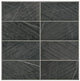 6x12 Pietra Divina Grid Mosaic Natural-Look Honed Smooth Marble Tile Black Marble