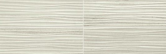 6x18 Articulo  Mosaic Stone-Look Matte 3D-Geometric Wave-Line Porcelain Tile Light Gray
