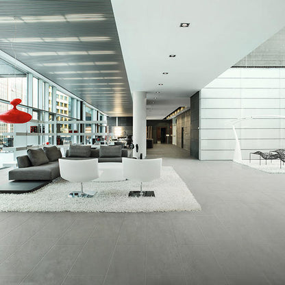 6x24 Portfolio  Natural Concrete-Look Matte Smooth Porcelain Tile Light Gray
