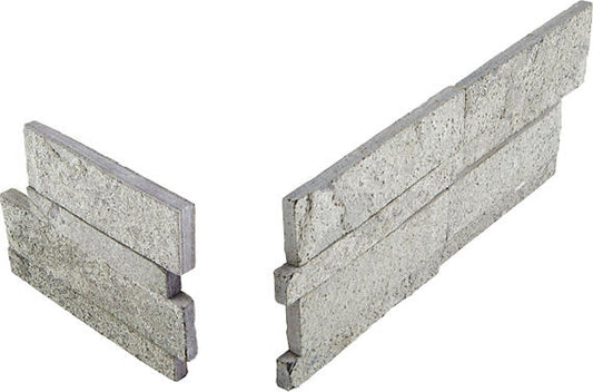 6x24 Stacked Stone Random Pattern   Stone-Look Matte Riven Quartzite Tile Granite Gray
