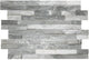 6x24 Stacked Stone Random Pattern  Mosaic Stone-Look Matte Riven Quartzite Tile Silver Ice