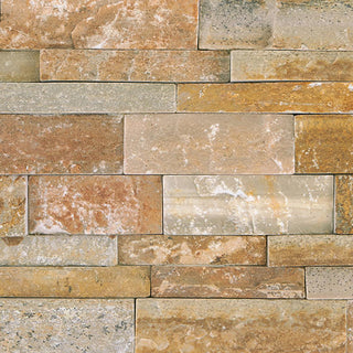6x24 Stacked Stone Random Pattern Mosaic Stone-Look Matte Riven Quartzite Tile