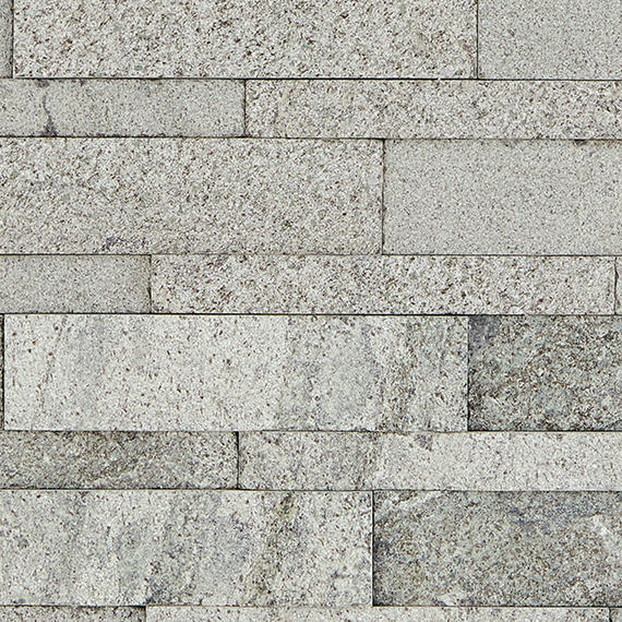 6x24 Stacked Stone Random Pattern  Mosaic Stone-Look Matte Riven Quartzite Tile Granite Gray