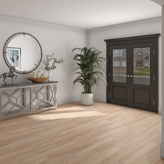 6x36 Platinum  Natural Wood-Look Matte Smooth Porcelain Tile Tan