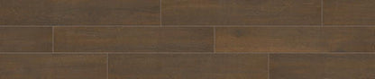 6x36 Platinum  Natural Wood-Look Matte Smooth Porcelain Tile Dark Brown