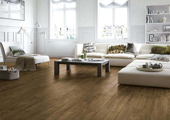 6x36 Saddle Brook  Natural Wood-Look Matte Smooth Porcelain Tile Medium Oak