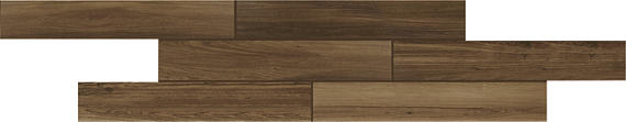 6x36 Saddle Brook  Natural Wood-Look Matte Smooth Porcelain Tile Dark Oak