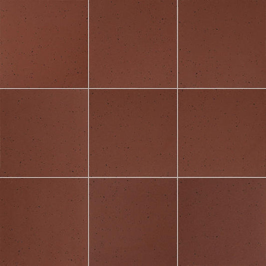6x6 Quarry Textures Grid  Natural Solid-Color Abrasive Gritty Clay Tile Harvest Red