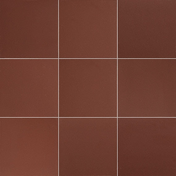 6x6 Quarry Naturals  Natural Solid-Color Matte Gritty Clay Tile Red Brown