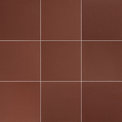 6x6 Quarry Naturals  Natural Solid-Color Matte Gritty Clay Tile Red Brown