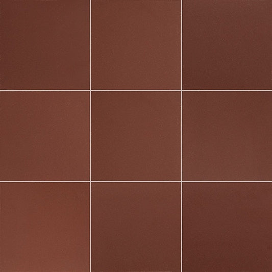 6x6 Quarry Naturals  Natural Solid-Color Matte Gritty Clay Tile Red Brown