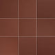 6x6 Quarry Naturals  Natural Solid-Color Matte Gritty Clay Tile Red Brown