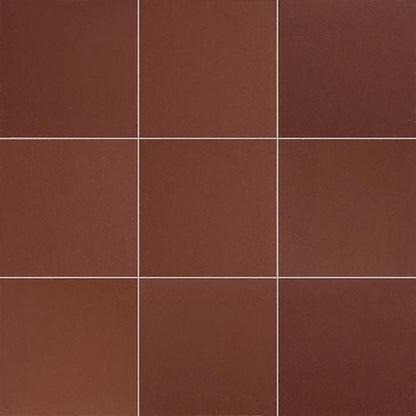 6x6 Quarry Textures Grid  Natural Solid-Color Matte Gritty Clay Tile Harvest Red