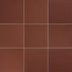 6x6 Quarry Textures Grid  Natural Solid-Color Matte Gritty Clay Tile Harvest Red
