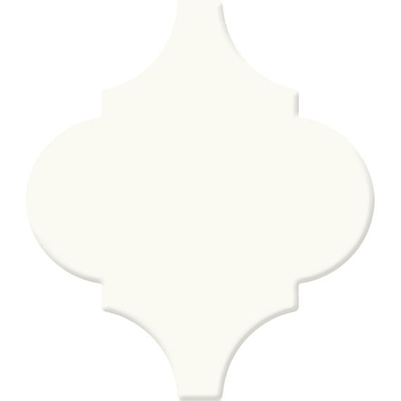 6 Mythology Arabesque  Natural Solid-Color Glossy Smooth Ceramic Tile Soft White
