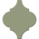 6 Mythology Arabesque  Natural Solid-Color Glossy Smooth Ceramic Tile Olive Green