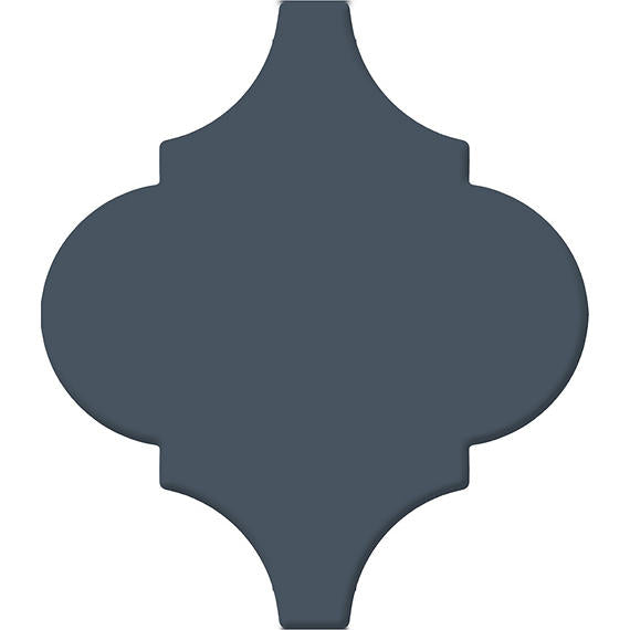 6 Mythology Arabesque  Natural Solid-Color Glossy Smooth Ceramic Tile Ocean Blue