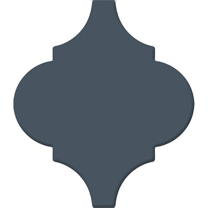 6 Mythology Arabesque  Natural Solid-Color Glossy Smooth Ceramic Tile Ocean Blue