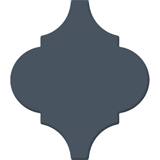 6 Mythology Arabesque  Natural Solid-Color Glossy Smooth Ceramic Tile Ocean Blue