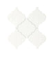 6x6 Playscapes Arabesque  Natural Solid-Color Glossy Undulated Ceramic Tile Soft White
