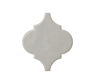 Soft Gray - 6x6 Playscapes Arabesque Natural Solid-Color Glossy Undulated Ceramic Tile