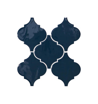 6x6 Playscapes Arabesque Natural Solid-Color Glossy Undulated Ceramic Tile