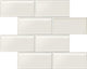 3x6 Amity  Natural Solid-Color Glossy Smooth Glass Tile Glass White