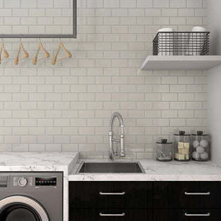 Taupe Glass - 3x6 Amity Natural Solid-Color Glossy Smooth Glass Tile