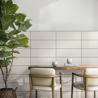Pale Gray - 8x24 Visual Impressions Diamond Linear Natural Solid-Color Matte Smooth Ceramic Tile