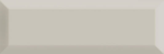 8x24 Hawthorne  Natural Solid-Color Glossy Beveled Ceramic Tile Light Taupe