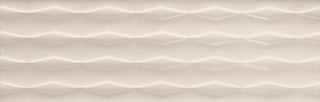 8x24 Visual Impressions 3D-Geometric Wave Natural Solid-Color Matte Smooth Ceramic Tile