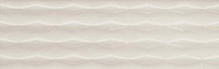 8x24 Visual Impressions 3D-Geometric Wave Natural Solid-Color Matte Smooth Ceramic Tile