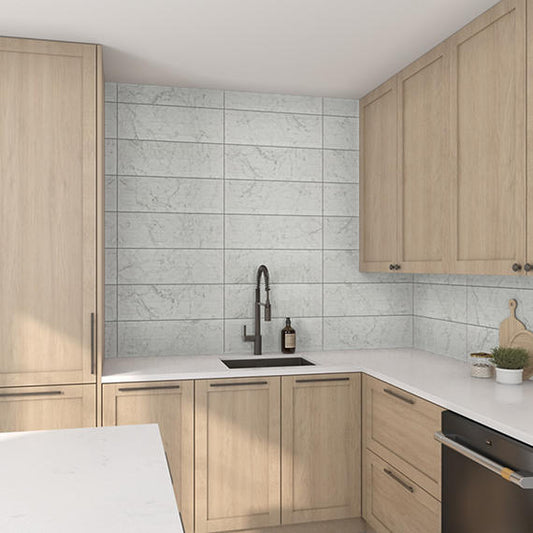 8x24 Mythique Marble Natural Marble-Look Matte Wavy Porcelain Tile