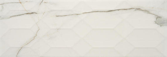 8x24 Mythique Marble  Natural Marble-Look Matte Wavy Porcelain Tile Pale Beige