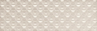8x24 Visual Impressions Ellipse 3D-Geometric Diamond Natural Solid-Color Matte Smooth Ceramic Tile