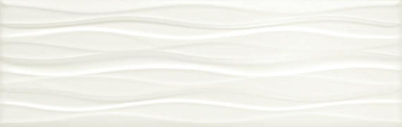 8x24 Visual Impressions Wave  Natural Solid-Color Matte Smooth Ceramic Tile Soft White