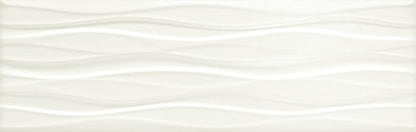 8x24 Visual Impressions Wave  Natural Solid-Color Matte Smooth Ceramic Tile Soft White