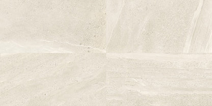 8x48 Society  Natural Stone-Look Matte Smooth Porcelain Tile Cream Stone