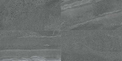 8x48 Society  Natural Stone-Look Matte Smooth Porcelain Tile Medium Smoke