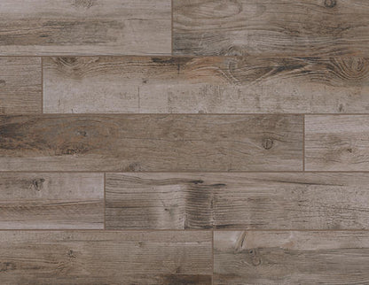 8x48 Bryson Valley  Natural Wood-Look Matte Textured Porcelain Tile Refined Gray