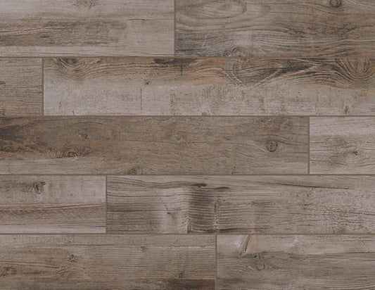8x48 Bryson Valley  Natural Wood-Look Matte Textured Porcelain Tile Refined Gray