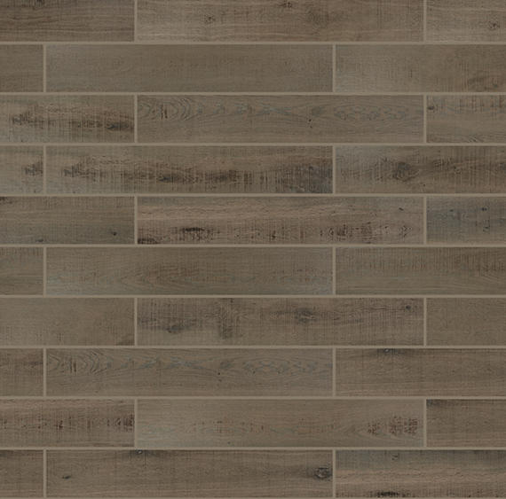 6x48 Chateau Reserve  Natural Wood-Look Matte Smooth Porcelain Tile Woodland Brown