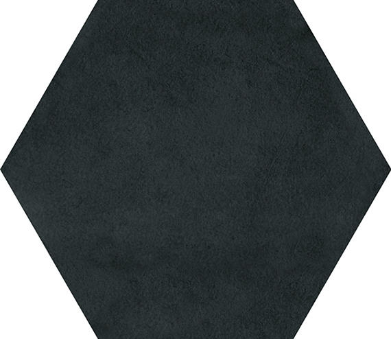 81/2x10 Bee Hive Medley Hexagon  Natural Concrete-Look Matte Smooth Porcelain Tile Charcoal Black
