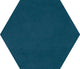 81/2x10 Bee Hive Medley Hexagon  Natural Concrete-Look Matte Smooth Porcelain Tile Ocean Blue