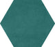 81/2x10 Bee Hive Medley Hexagon  Natural Concrete-Look Matte Smooth Porcelain Tile Teal Green