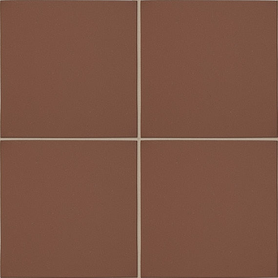 8x8 Quarry Naturals   Solid-Color Abrasive Gritty Clay Tile Red