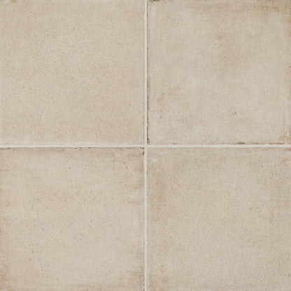 8x8 Quartetto Grid  Natural Concrete-Look Matte Smooth Porcelain Tile Warm Beige