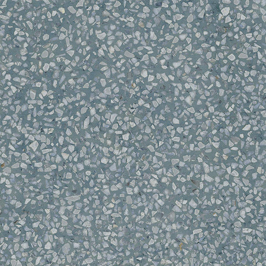Slate Blue - 8x8 D_segni Terrazzo Fragment Shard Patterned Mixed-Color Matte Smooth Porcelain Tile