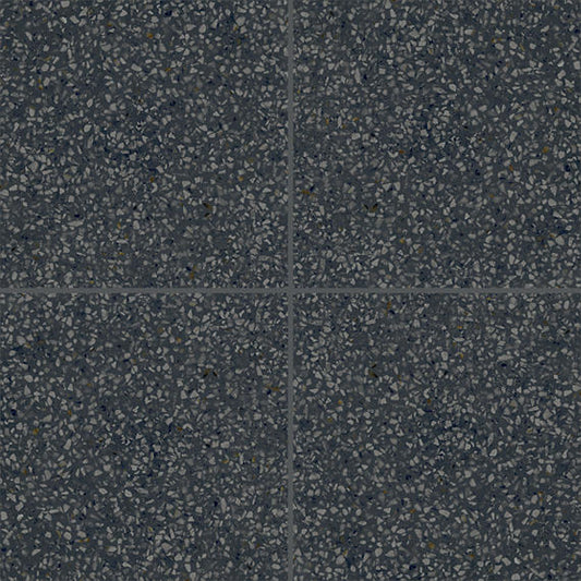 8x8 D_segni Terrazzo Fragment Shard  Patterned Solid-Color Matte Smooth Porcelain Tile Charcoal Gray
