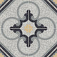8x8 D_segni Terrazzo Scroll Vine  Patterned Encaustic-Look Matte Smooth Porcelain Tile Charcoal Gray